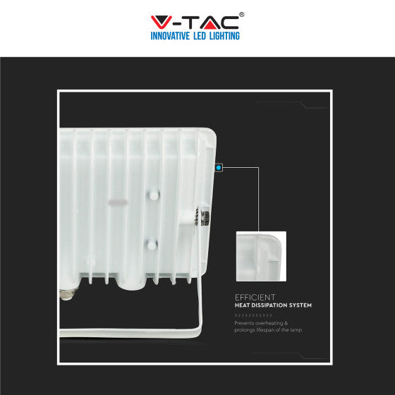 Faro LED Floodlight 20W V-TAC SMD IP65 Colore Bianco - Disponibile Luce: Calda 3000K, Naturale 4000K e Fredda 6500K