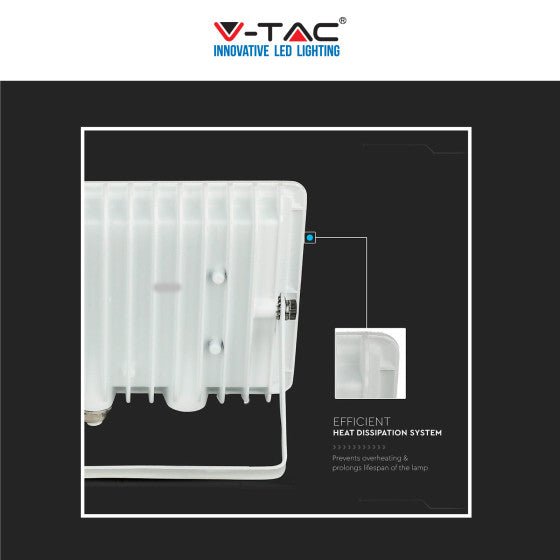 Faro LED Floodlight 20W V - TAC SMD IP65 Colore Bianco - Disponibile Luce: Calda 3000K, Naturale 4000K e Fredda 6500K - Elettrohub.it