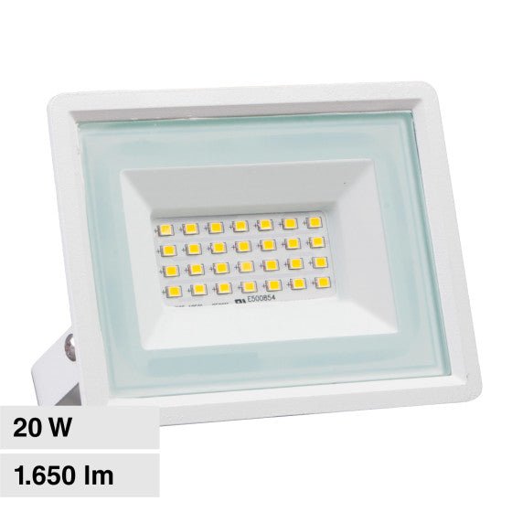 Faro LED Floodlight 20W V - TAC SMD IP65 Colore Bianco - Disponibile Luce: Calda 3000K, Naturale 4000K e Fredda 6500K - Elettrohub.it