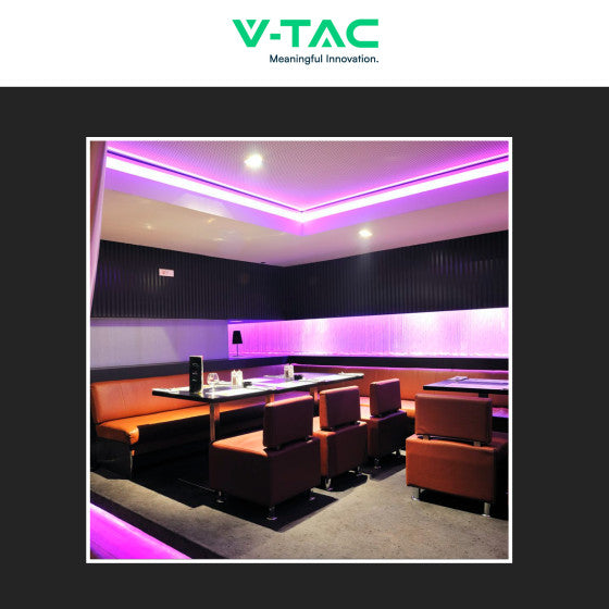 V-Tac Striscia LED Flessibile 35W SMD RGB 60 LED/metro 12V IP65 - Bobina da 5 metri Potenza 7 w/m - Elettrohub.it