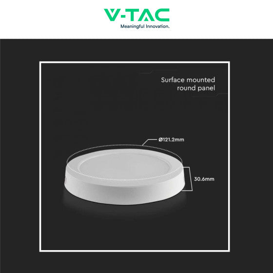 Pannello LED Rotondo 6W V-Tac SMD da Parete con Driver - Disponibile Luce: Calda 3000K, Naturale 4000K e Fredda 6500K