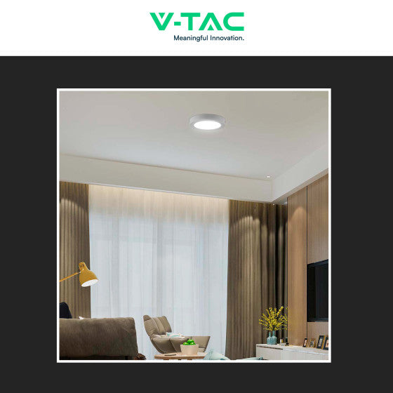 Pannello LED Rotondo 12W V-Tac SMD da Parete con Driver - Disponibile Luce: Calda 3000K, Naturale 4000K e Fredda 6500K
