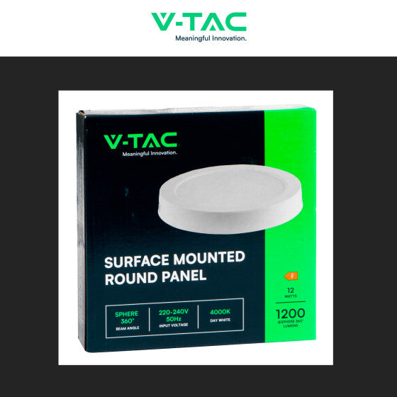 Pannello LED Rotondo 12W V-Tac SMD da Parete con Driver - Disponibile Luce: Calda 3000K, Naturale 4000K e Fredda 6500K