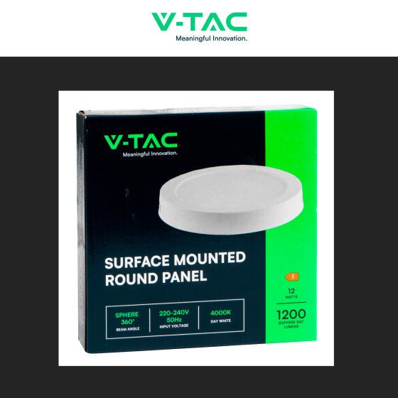 Pannello LED Rotondo 12W V - Tac SMD da Parete con Driver - Disponibile Luce: Calda 3000K, Naturale 4000K e Fredda 6500K - Elettrohub.it