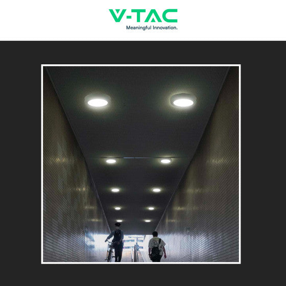 Pannello LED Rotondo 24W V-Tac SMD da Parete con Driver - Disponibile Luce: Calda 3000K, Naturale 4000K e Fredda 6500K