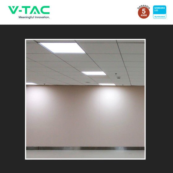 Pannello LED Quadrato 60x60 36W V - Tac SMD Chip Samsung da Incasso con Driver - Disponibile Luce: Calda 3000K, Naturale 4000K e Fredda 6500K - Elettrohub.it