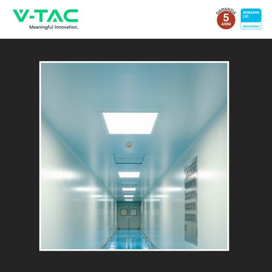Pannello LED Quadrato 60x60 36W V-Tac SMD Chip Samsung da Incasso con Driver - Disponibile Luce: Calda 3000K, Naturale 4000K e Fredda 6500K