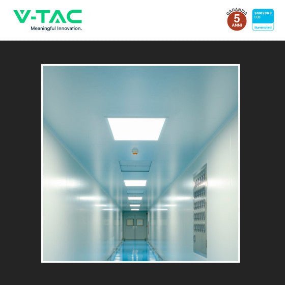 Pannello LED Quadrato 60x60 36W V - Tac SMD Chip Samsung da Incasso con Driver - Disponibile Luce: Calda 3000K, Naturale 4000K e Fredda 6500K - Elettrohub.it