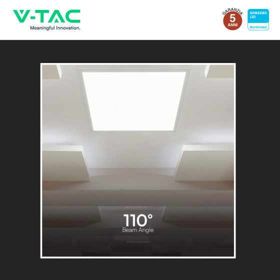 Pannello LED Quadrato 60x60 36W V-Tac SMD Chip Samsung da Incasso con Driver - Disponibile Luce: Calda 3000K, Naturale 4000K e Fredda 6500K
