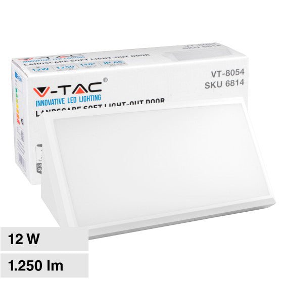 V - Tac Lampada LED da Muro 12W Wall Light SMD Applique IP65 Colore Bianco - Elettrohub.it