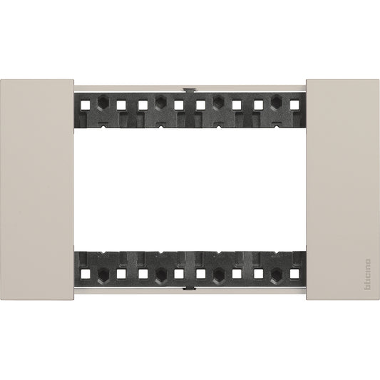 Placca 4 posti bticino living now color sabbia KA4804KM