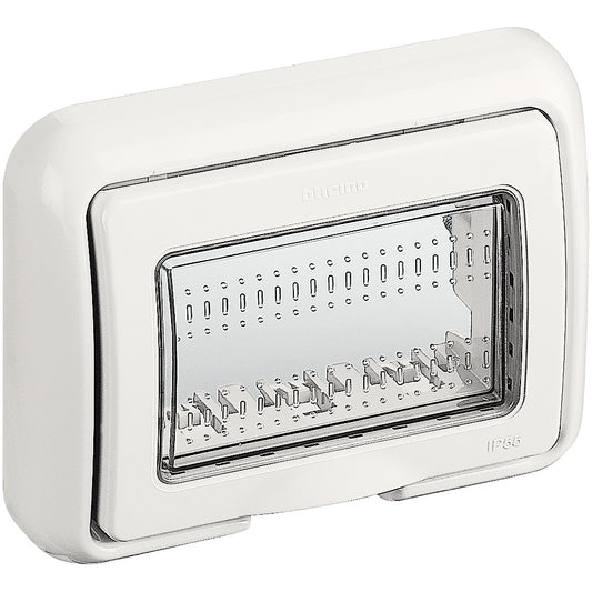 Placca stagna autoportante bticino matix 3 posti ip55 colore bianco - 25603B