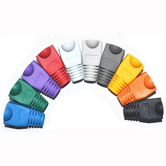 10 cappucci per plugs 8p/8c rj45 colori assortiti