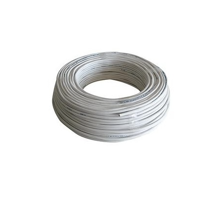 Cavo allarme 2 fili 2x0,22 mm in rame di qualità schermato - Bianco -  Matassa da 100 metri