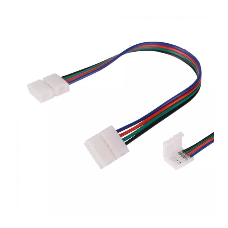 Connettore Flessibile per Strisce LED Multicolore RGB 5050 Clip 4 Pin