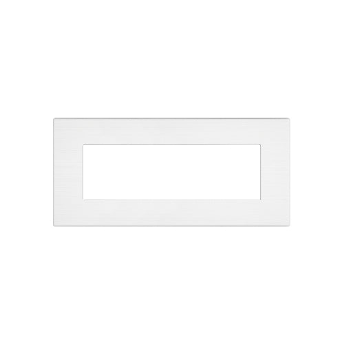 Placca Tecnopolimero Spazzolato JOY  6P Bianco -  Compatibile con BTicino MATIX