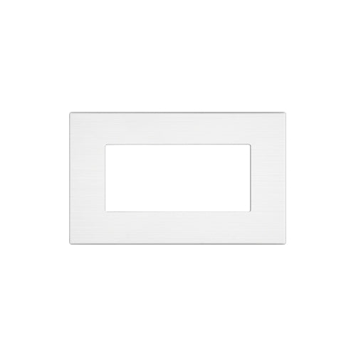 Placca Tecnopolimero Spazzolato JOY  4P Bianco -  Compatibile con BTicino MATIX