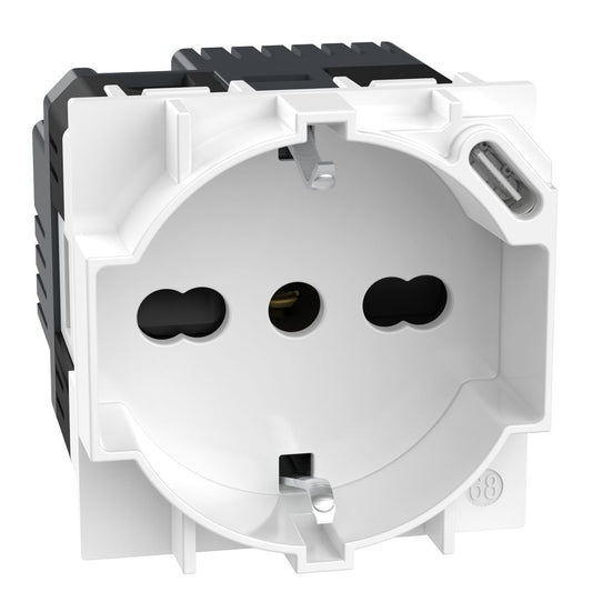 Bticino Living Now Presa standard Italia P40 con caricatore USB integrato bianco KW4140A16USB