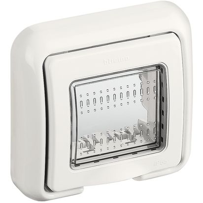 Placca stagna autoportante bticino matix 2 posti ip55 colore bianco - 25602B