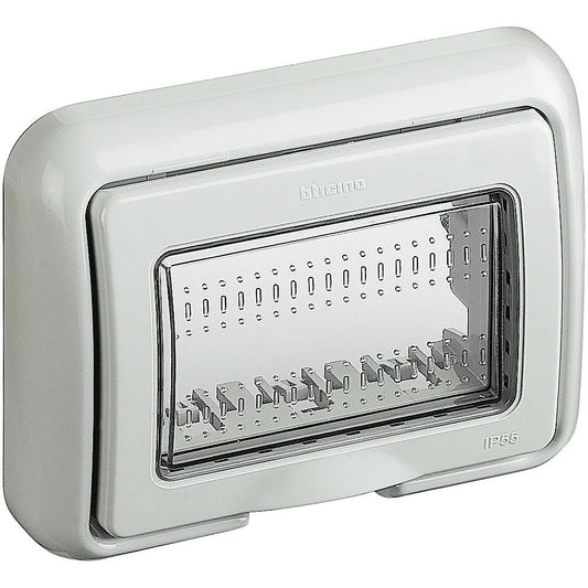 Placca stagna autoportante bticino matix 3 posti ip55 colore grigio - 25603