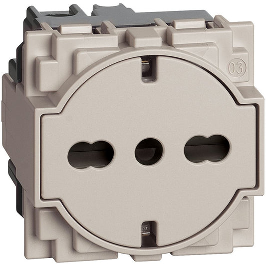 Presa flat bticino living now 16a standard color sabbia KM4140A16F