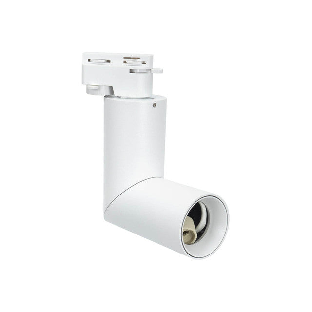 Faretto GU10 per binario Monofase - Bianco - Orientabile e Snodabile