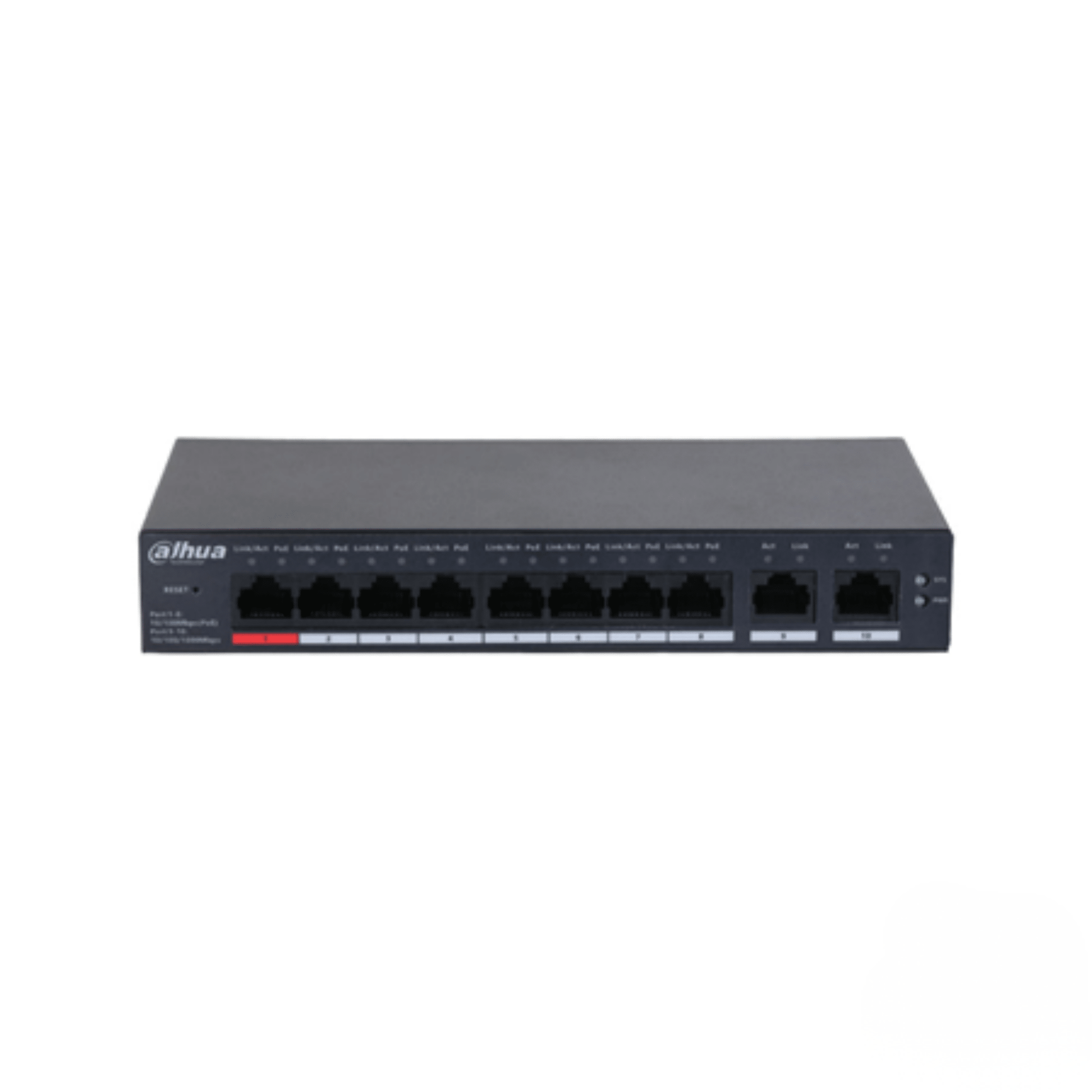 Dahua - CS4010 - 8ET - 110 - Switch gestito Cloud L2 a 10 porte con 8 PoE Fast Ethernet - Elettrohub.it