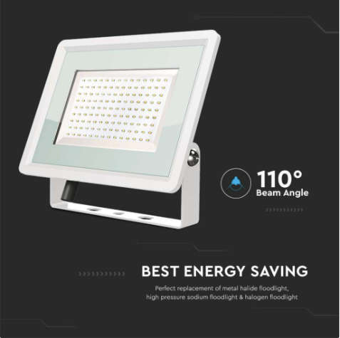 Faro LED Floodlight 200W V-TAC SMD Slim IP65 Bianco - Disponibile Luce: Calda 3000K, Naturale 4000K e Fredda 6500K