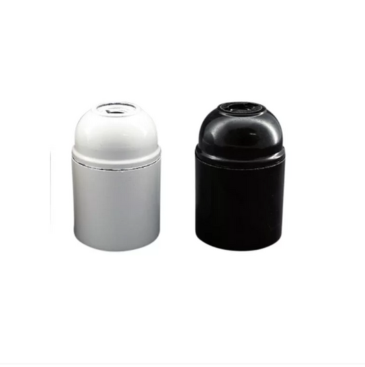 Portalampada Liscio per Lampadine E27 Colore Bianco o Nero