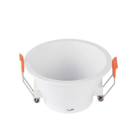 Portafaretto Rotondo Fisso da Incasso per Lampadine GU10 Bianco
