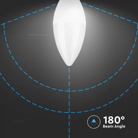 Lampadina LED E14 7W V-Tac Candela Chip Samsung - Disponibile Luce: Calda 3000K - Naturale 4000K - Fredda 6500K