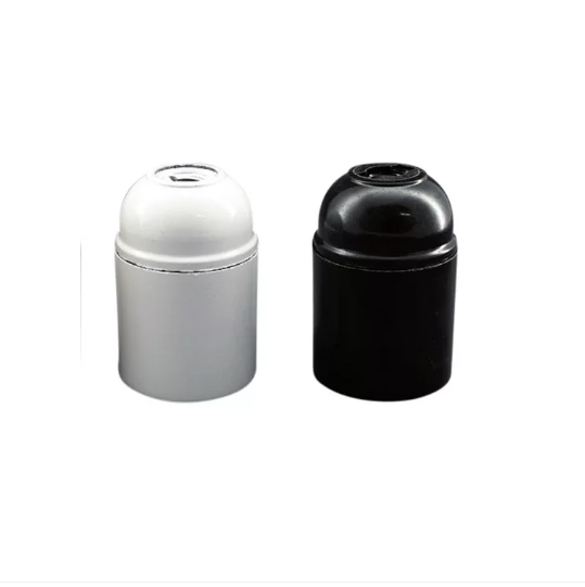 Portalampada Liscio per Lampadine E27 Colore Bianco o Nero