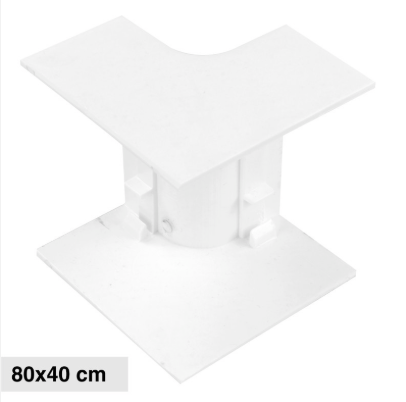 Angolo Interno per 2 Canaline Passacavi 80x40 in Plastica Bianca