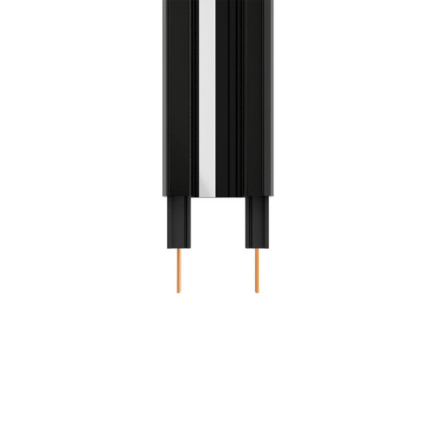 Binario Elettrificato Trifase Nero - 1 metro