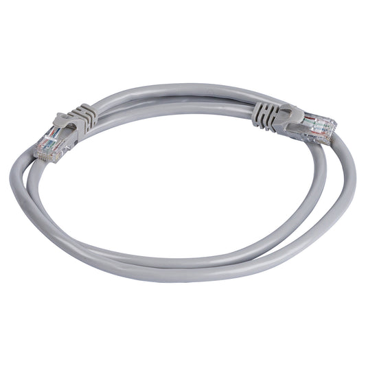 Cavo dati utp cat6 1 m cca rj45 pluggato grigio