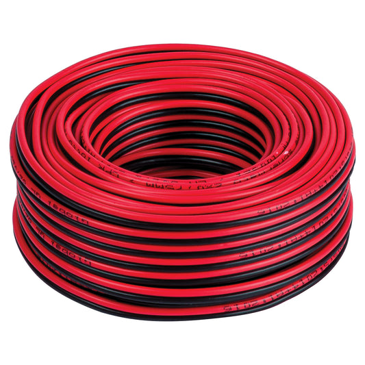 Cavo hi-fi h03vh-h rosso / nero 2x0,75 20 m - Matassa da 100 metri
