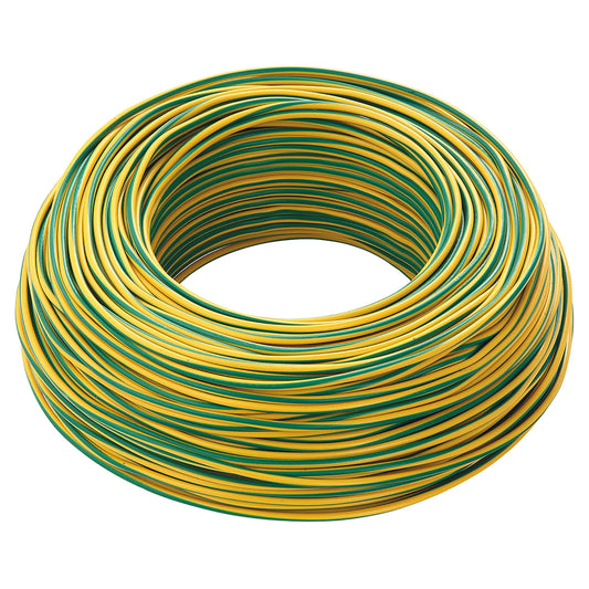 Cavo unipolare fs17 cpr 450/750 sezione 1x1,5 mmq colore giallo / verde - Matassa da 100 metri