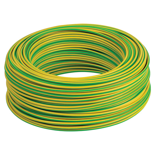 Cavo unipolare fs17 cpr 450/750 sezione 1x4 mmq colore giallo / verde - Matassa da 100 metri