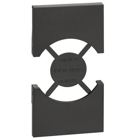 Cover presa schuko bticino living now 2 moduli colore nero KG03