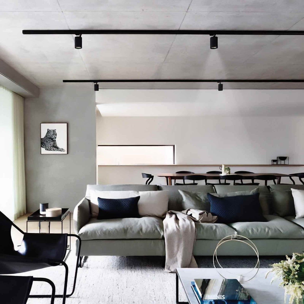 Faretto GU10 binario Monofase Nero - Orientabile