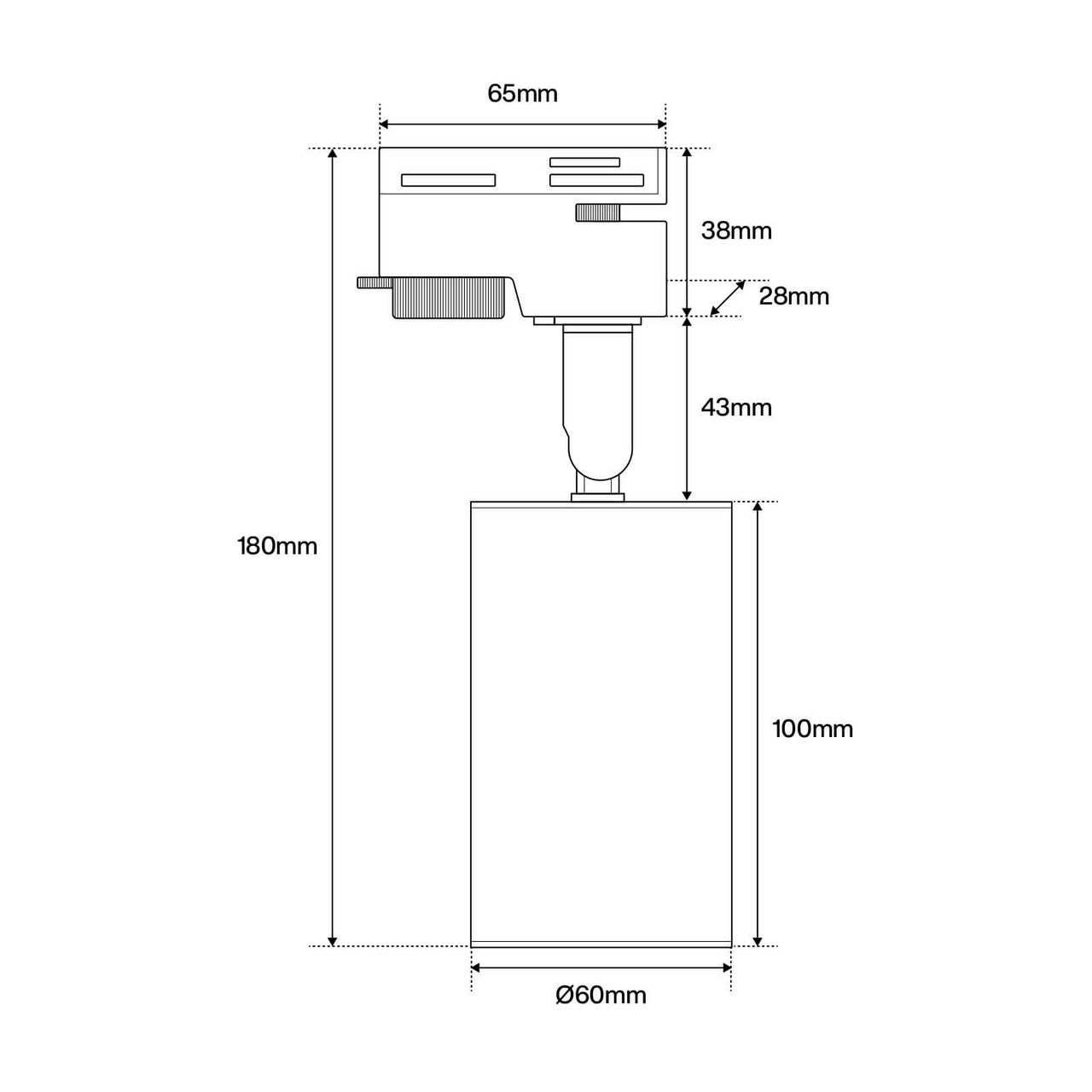 Faretto GU10 binario Monofase Bianco - Orientabile