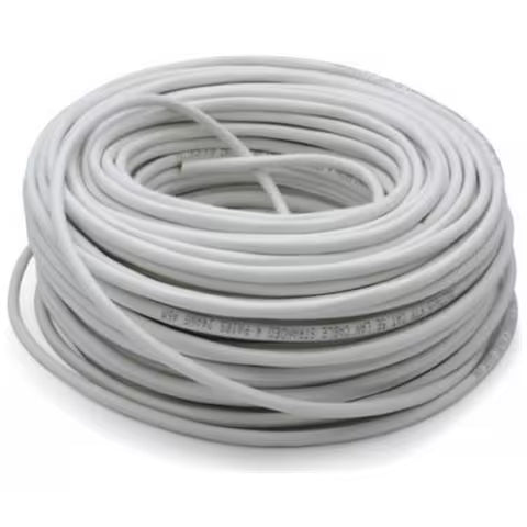 Cavo di Rete CAT6 Solid FTP CCA Indoor, Matassa LAN Ethernet Schermato - Matassa da 305 metri