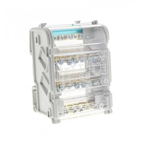 Morsettiera tetrapolare Arnocanali - 7 fori - 125a - BR74.100