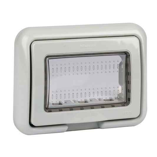 Placca stagna autoportante bticino matix 3 posti ip55 colore grigio 25603B