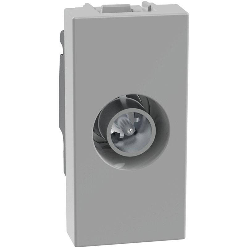 Presa tv coassiale BTicino MatixGo grigio passante JG4202P14