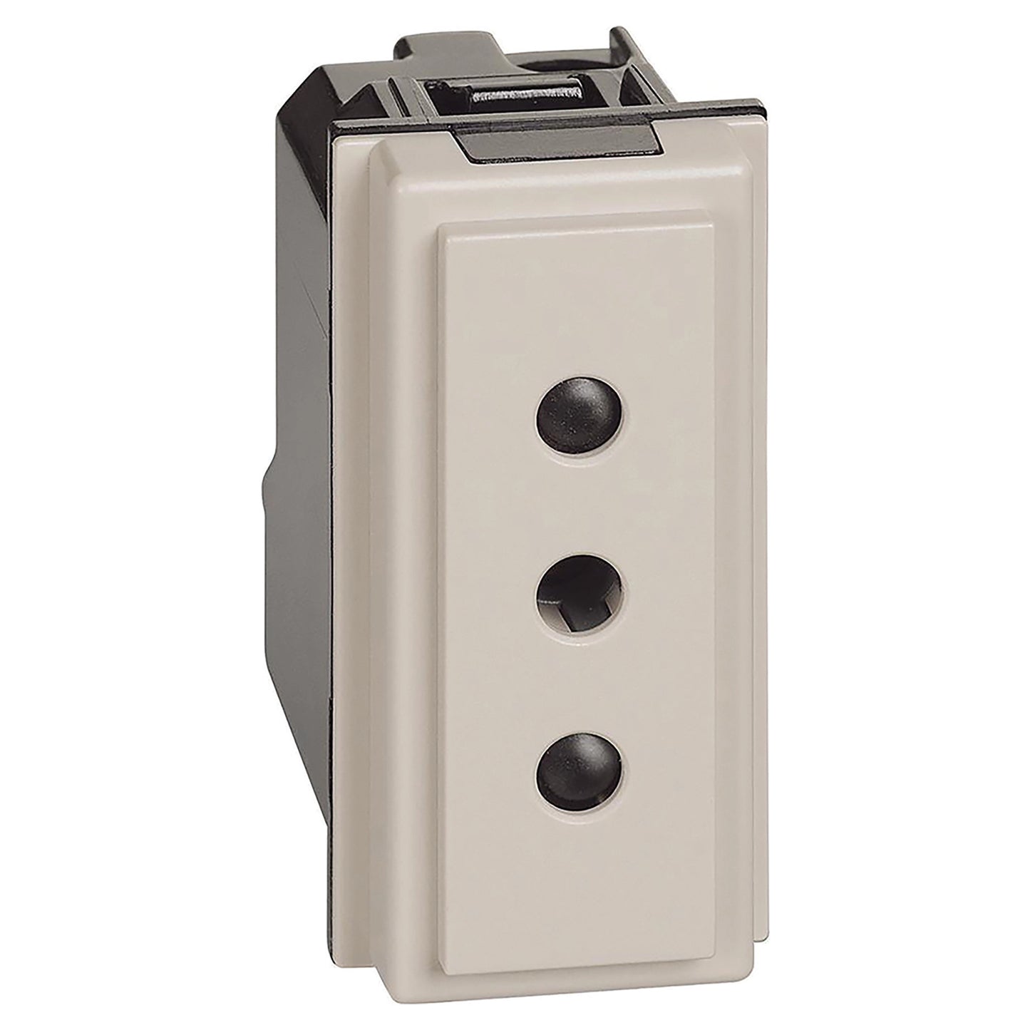Presa bticino living now 2p+t 10a 250vac color sabbia KM4113