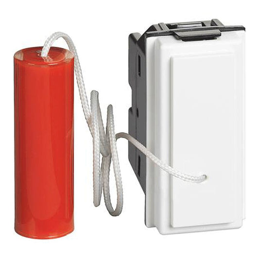 Pulsante tirante bticino living now 10a 1p colore bianco KW4033