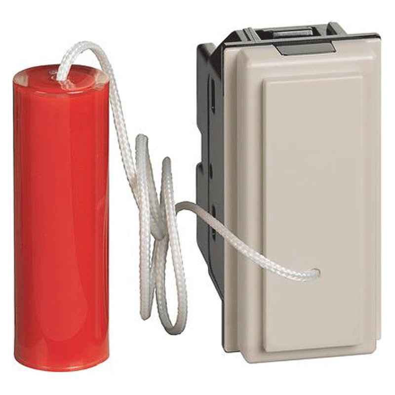 Pulsante tirante bticino living now 10a 1p color sabbia KM4033