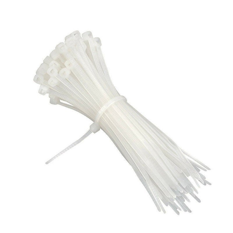 Confezione da 100 Fascette Stringicavo Autobloccanti in Nylon 4,5 X 150 MM - Bianco - Elettrohub.it