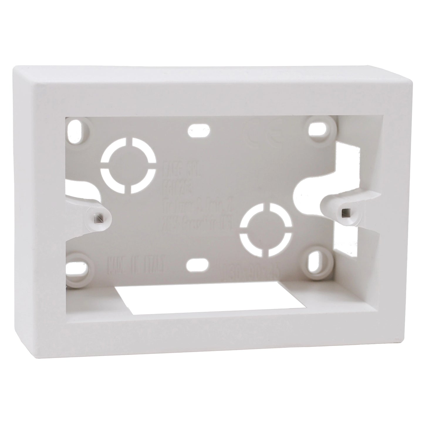 Scatola da parete sartel monoblocco 3 posti colore bianco